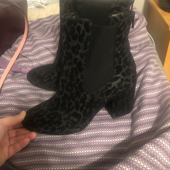 leopard booties wide width